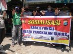 Cegah Tindakan Premanisme,Polsek Pangkalan Kuras Sosialisasi Saber Pungli
