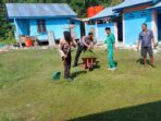 Sambut HUT Bhayangkara, Personel Polsek Teluk Meranti Gelar Bhakti Sosial Goro di Masjid Nurul Yakin.