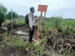 Personil Polsubsektor Pelalawan Lakukan Pengecekan Embung Kanal Bloking Desa Delik.