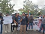Mahasiswa Siap Membersamai Perjuangan Aksi,PUK SPDT FSPMI PT.Prima Transportasi Servis Indonesia di depan Pintu Masuk PT RAPP,April Group.
